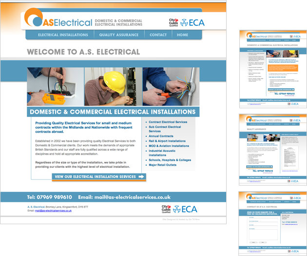 A.S. Electrical Services Website Design