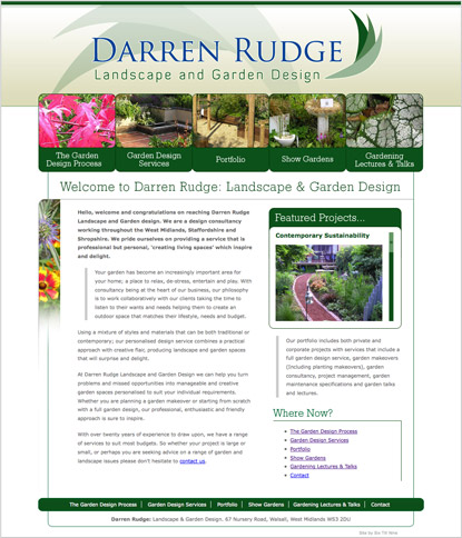 Darren Rudge: Landscape & Garden Design Homepage