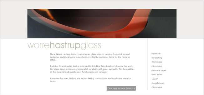 Worre Hastrup Glass Homepage